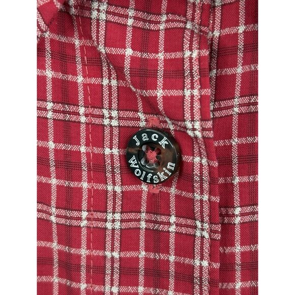 Jack Wolfskin Women’s XL Light Red Check Performance Hiking Outdoor Shirt - Picture 8 of 16